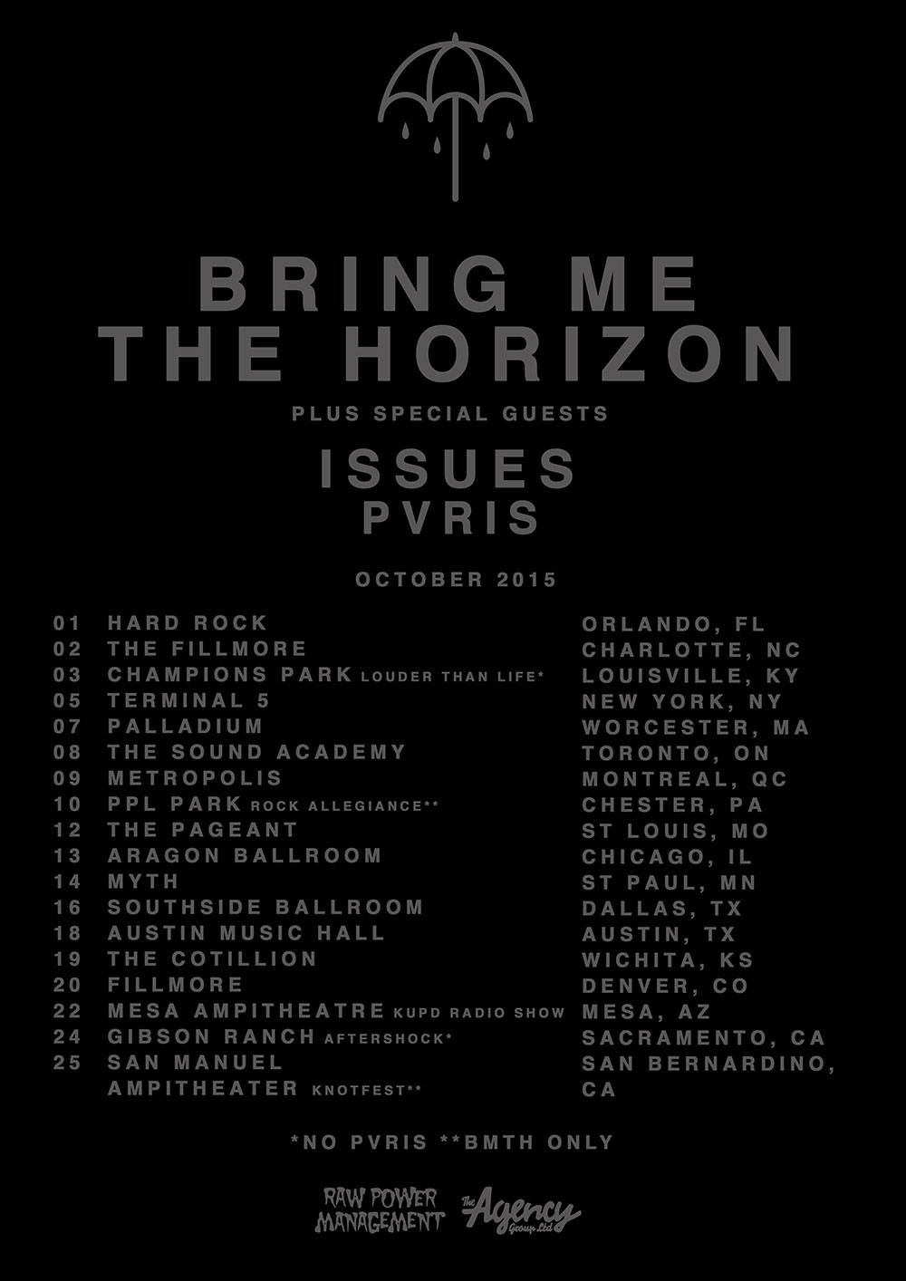 Bring Me The Horizon announces tour dates with special guests