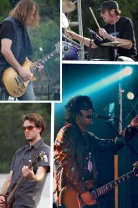 (Above Left: Matt Steele, guitar Lower Left, Shane Breon, Bass, Upper Right, Doug Merritt, drums, Lower Right, Phil Salazar, vocals/guitar) 